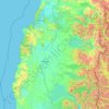 Zona Surの地形図、標高、地勢