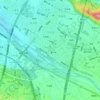 六張犁の地形図、標高、地勢