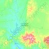 San Miguel de Allendeの地形図、標高、地勢