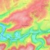 Cornesseの地形図、標高、地勢
