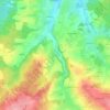 Burgrainの地形図、標高、地勢