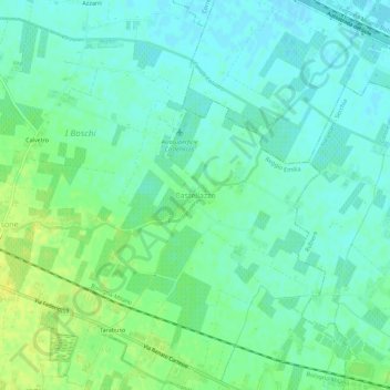 Castellazzoの地形図、標高、地勢