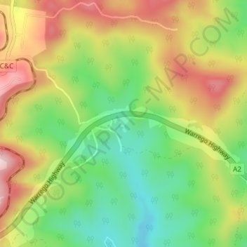 Ballardの地形図、標高、地勢