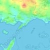 Kerratの地形図、標高、地勢