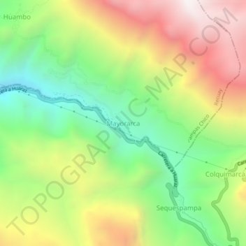 Mayorarcaの地形図、標高、地勢