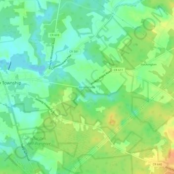 Remstervilleの地形図、標高、地勢