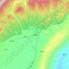 上里镇の地形図、標高、地勢