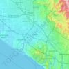 Irvineの地形図、標高、地勢