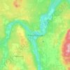 Prince Georgeの地形図、標高、地勢
