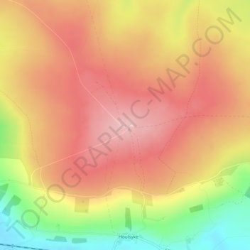 Danby Beaconの地形図、標高、地勢
