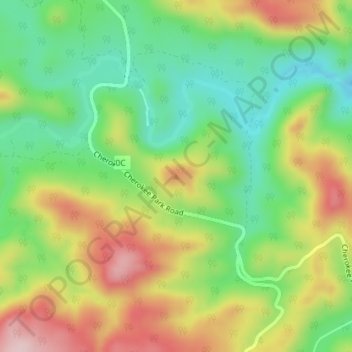 Mount Evelynの地形図、標高、地勢