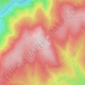 Serra do Boiの地形図、標高、地勢