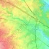 Benito Juárezの地形図、標高、地勢