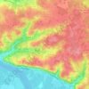 Aux Augustinsの地形図、標高、地勢