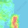 Vincentiaの地形図、標高、地勢