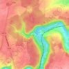 Hourpesの地形図、標高、地勢