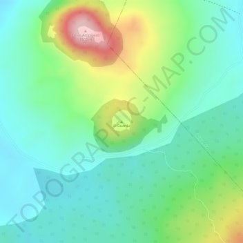 El Guardaの地形図、標高、地勢