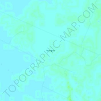 Fedegosoの地形図、標高、地勢
