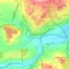 Peterculterの地形図、標高、地勢