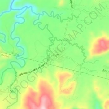 Bug-angの地形図、標高、地勢