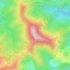 Madelocの地形図、標高、地勢