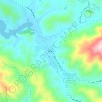Nicasioの地形図、標高、地勢