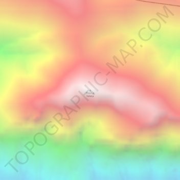 Pico La Veletaの地形図、標高、地勢
