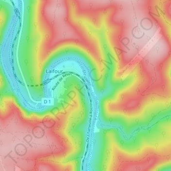 Madagascarの地形図、標高、地勢