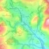 Cwmfelinの地形図、標高、地勢