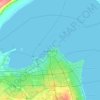 Kuwait Cityの地形図、標高、地勢