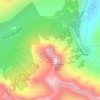 Liberty Bell Mountainの地形図、標高、地勢