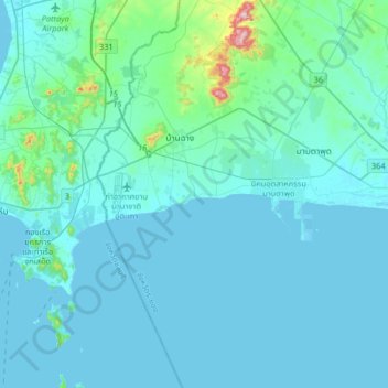 Ban Changの地形図、標高、地勢
