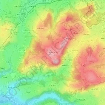 Schweineburgの地形図、標高、地勢