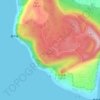 丹後山の地形図、標高、地勢