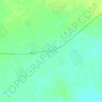 Hassi Khebiの地形図、標高、地勢
