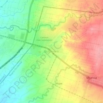 Blumentrittの地形図、標高、地勢