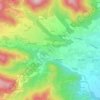 Giuéの地形図、標高、地勢
