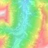 Praz-de-Fortの地形図、標高、地勢