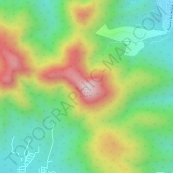 Cerro Las Latillasの地形図、標高、地勢