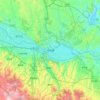 Lanzhouの地形図、標高、地勢