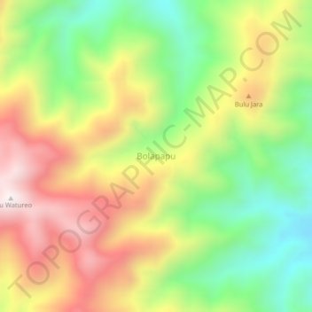 Bolapapuの地形図、標高、地勢