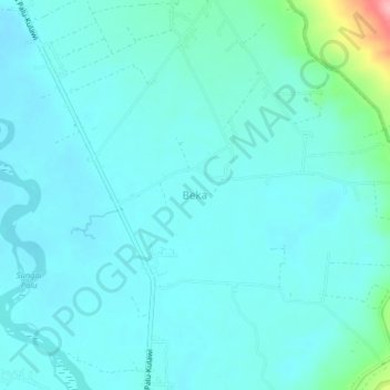 Bekaの地形図、標高、地勢