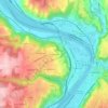 Pommerieuxの地形図、標高、地勢