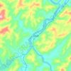 县溪镇の地形図、標高、地勢