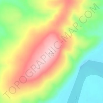 Negroの地形図、標高、地勢