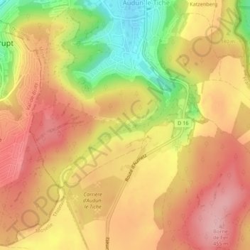 Zeelの地形図、標高、地勢
