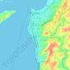 Mallusetasiの地形図、標高、地勢