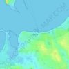 Havnsøの地形図、標高、地勢
