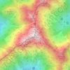 奥穂高岳の地形図、標高、地勢