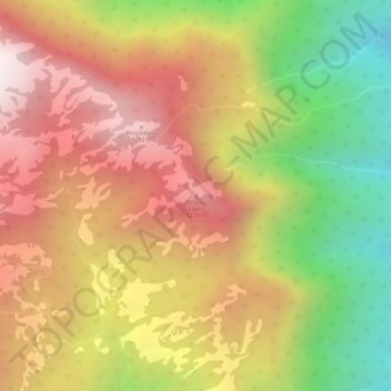 Pico da Juremaの地形図、標高、地勢